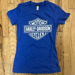 Women’s Harley-Davidson Heather Blue T-shirt Size Small